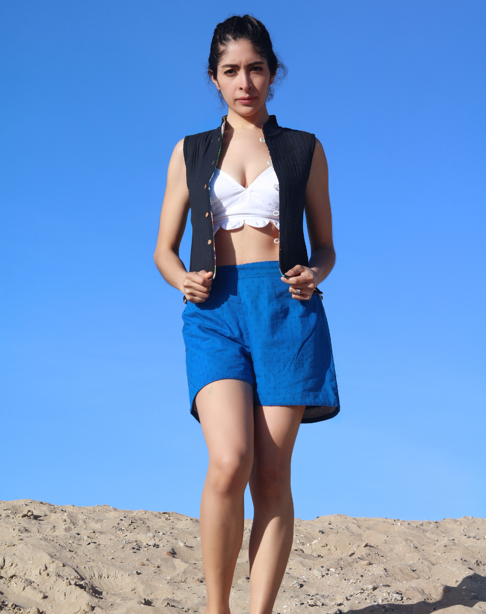 Reversible patch work jacket