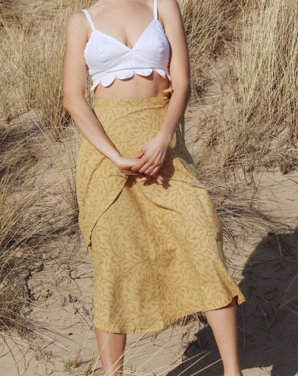 Anar Wrap Around Printed Skirt (100% Natural Colors)