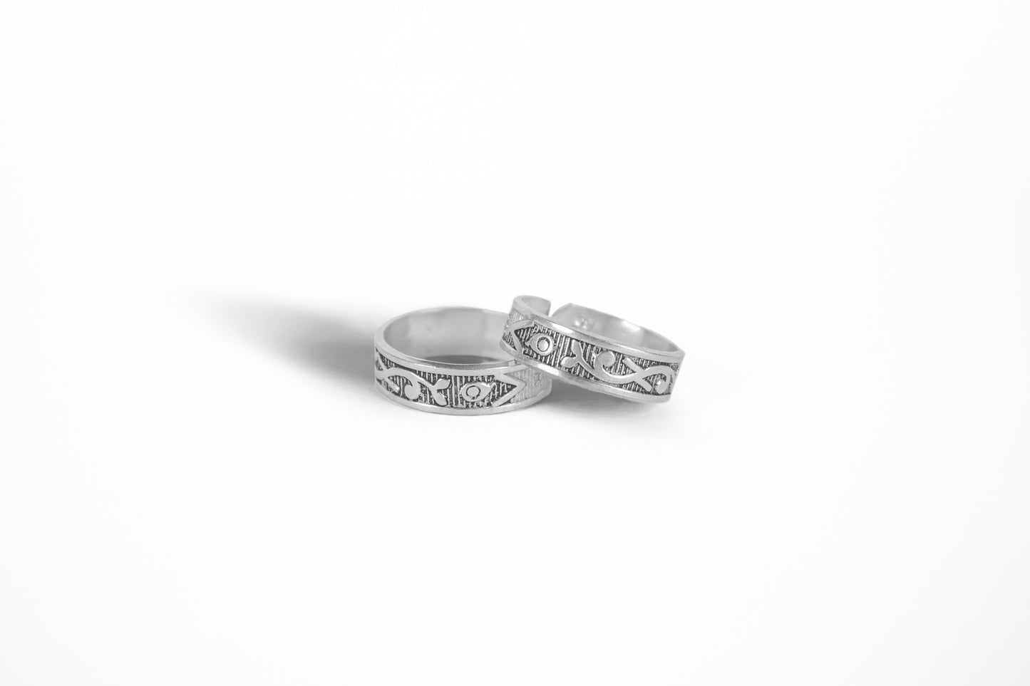 Silver Adjustable Rings (pair of 2 rings)