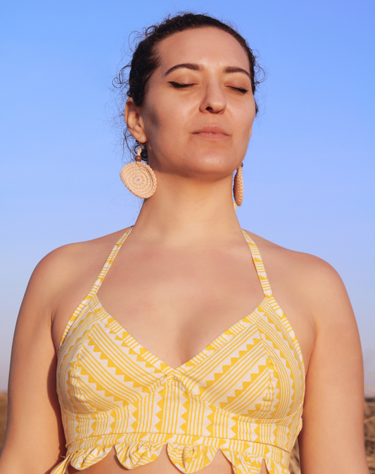 Upcycled Cotton Halter Neck Aangee