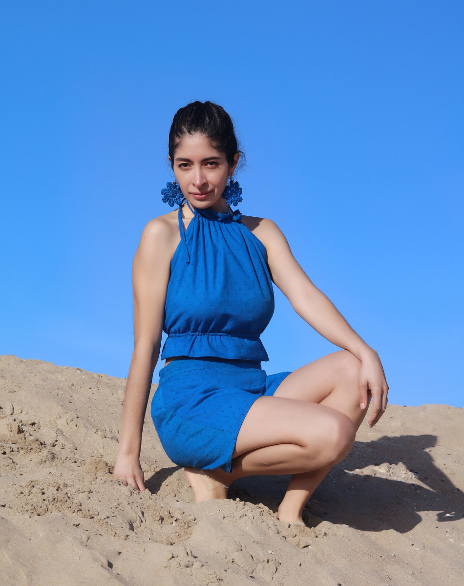 Printed Backless top