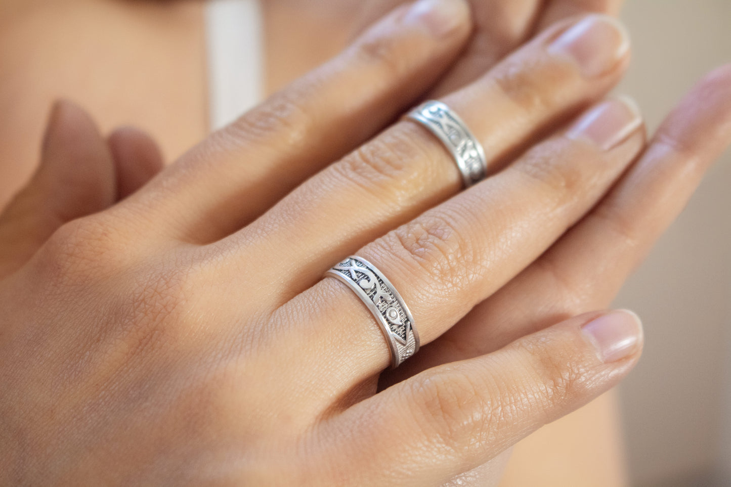 Silver Adjustable Rings (pair of 2 rings)